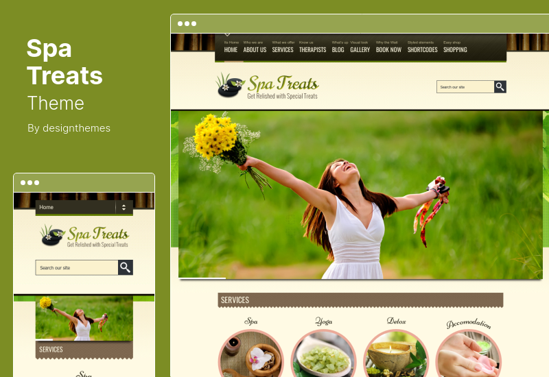 Spa Treats 主题 - 健康与健康 WordPress 主题