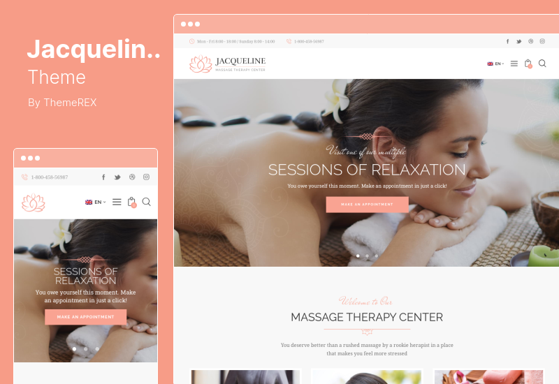 Jacqueline Theme - Spa & Massage Salon Beauty WordPress 主题