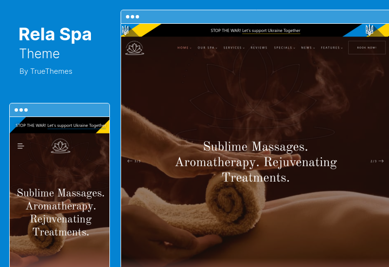 Rela Spa 主题 - 水疗和按摩 WordPress 主题