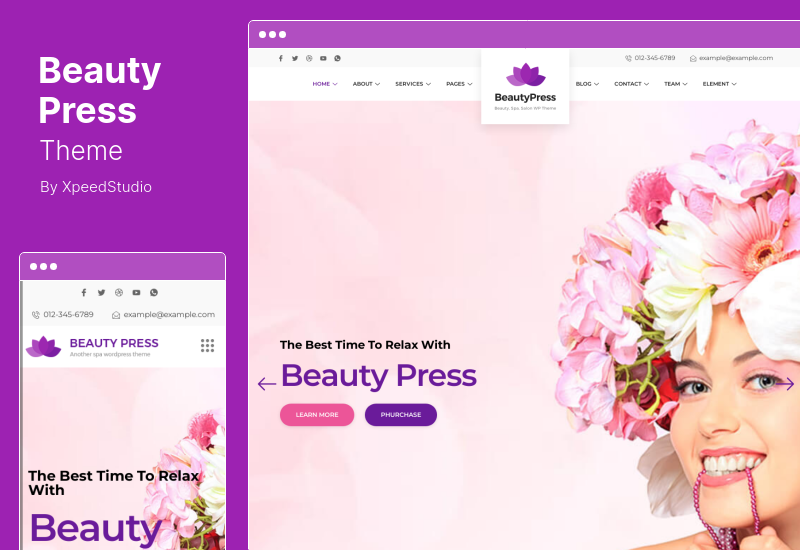 Beauty Press Theme - Beauty Salon Spa WordPress 主题