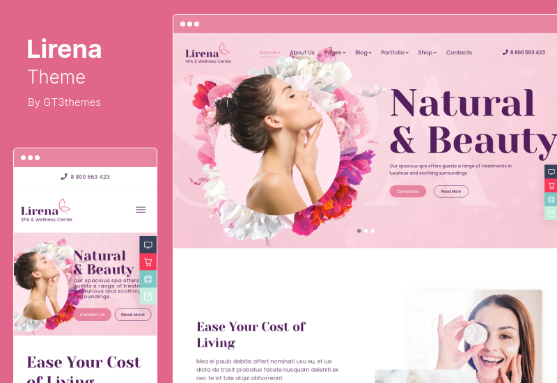 Lirena 主题 - 美容和水疗沙龙 WordPress 主题