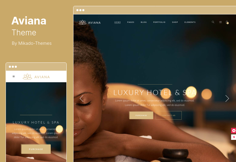 Aviana 主题 - 优雅的健康和水疗 WordPress 主题