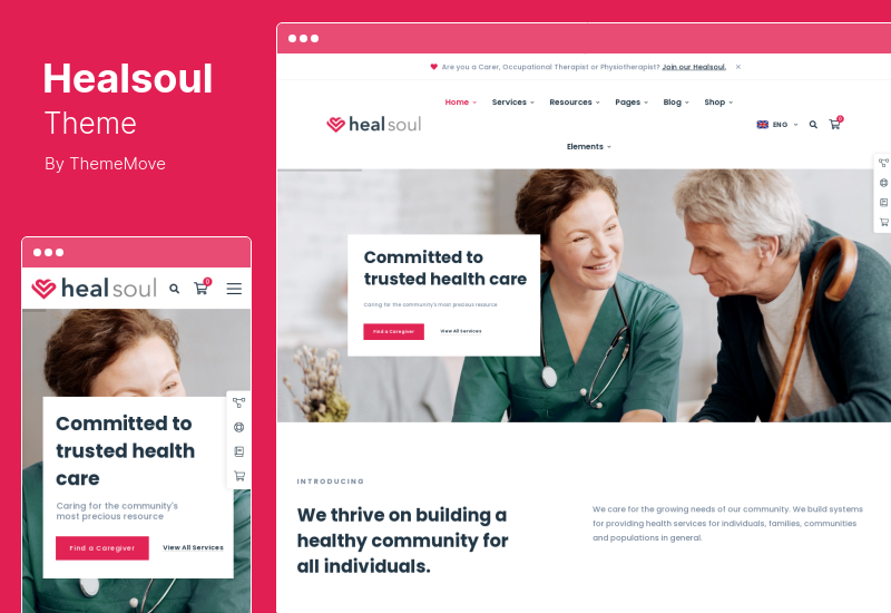 Healsoul 主题 - 医疗保健、家庭保健服务 WordPress 主题