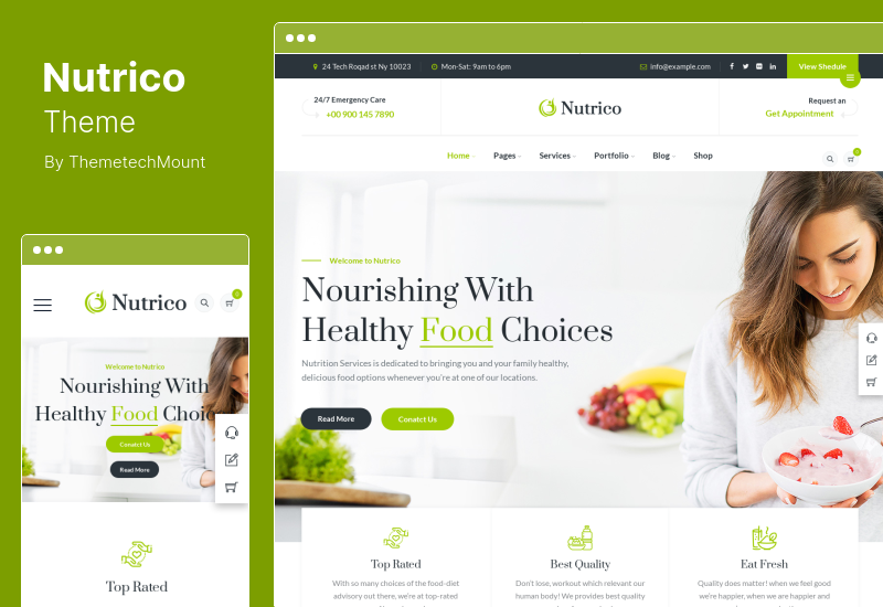 Nutrico 主题 - 营养健康服务 WordPress 主题