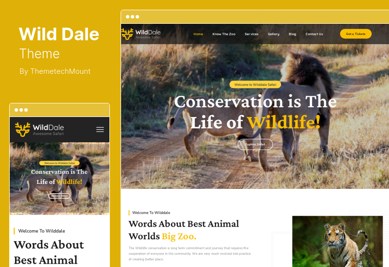 Tema WildDale - Tema WordPress Safari nella giungla