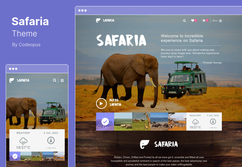 Tema Safaria - Tema WordPress Safari e Zoo