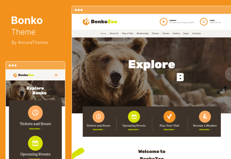 Tema Bonko - Tema WordPress Safari e Zoo