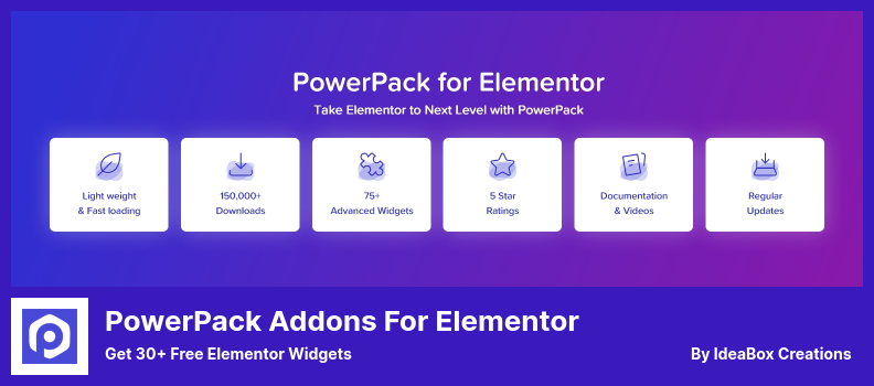 用于 Elementor 插件的 PowerPack 插件 - 获得 30 多个免费的 Elementor 小部件