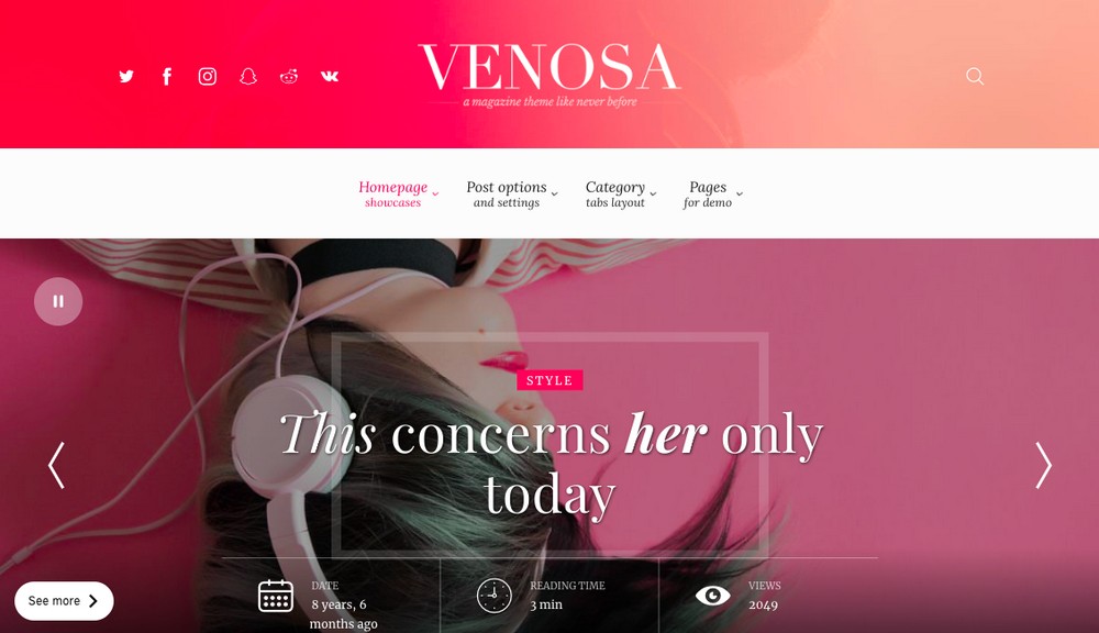 Venosa WordPress 主题