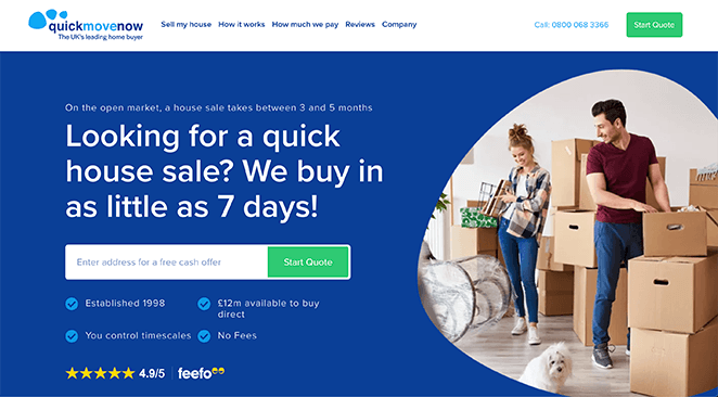 快速移动房地产登陆页面示例-SeedProd landing page bullet lists