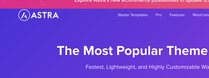 Astra teması en popüler WordPress Teması