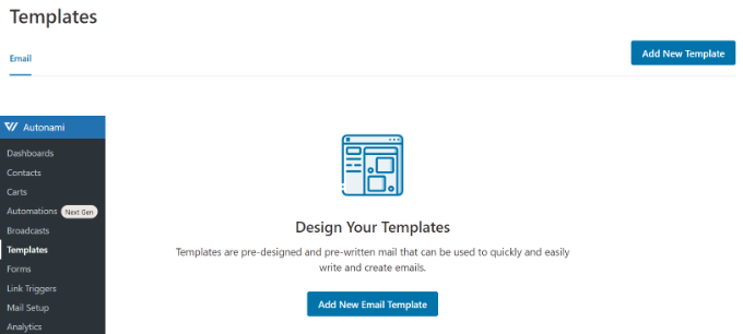 إضافة قالب بريد إلكتروني جديد Add new email template