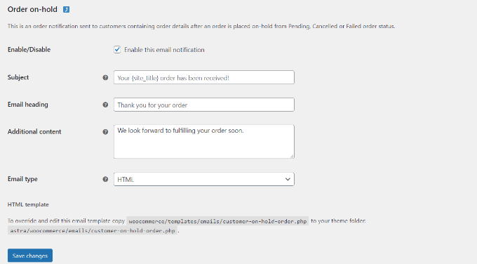 تخصيص كل بريد إلكتروني Customize each email