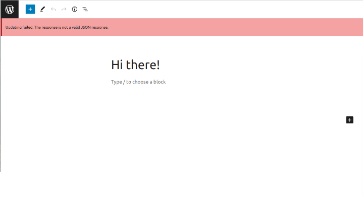 “響應不是有效的 JSON 響應”WordPress 中的消息