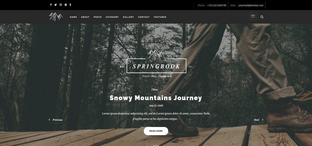 موضوع Springbook WordPress