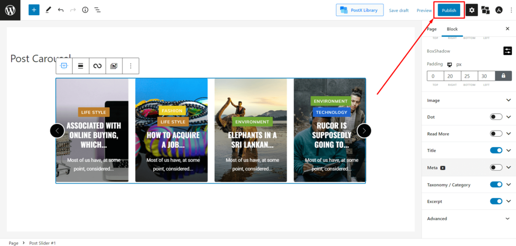 WordPress 5'te Post Carousel Nasıl Eklenir Publishing Post Carousel