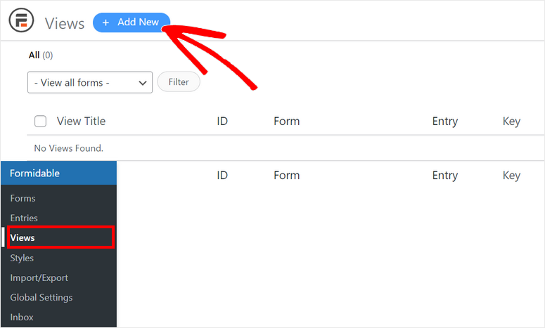 crear nueva vista - IsItWP - Detector de temas gratuito de WordPress create new view