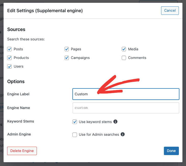 editar configuraciones en motor suplementario - IsItWP - Detector de temas gratuito de WordPress edit settings in supplemental engine