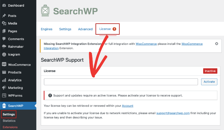 agregar licencia en searchwp - IsItWP - Detector de temas gratuito de WordPress add license in searchwp