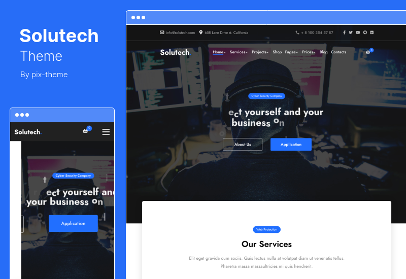 Tema Solutech - Tema WordPress de segurança e CFTV