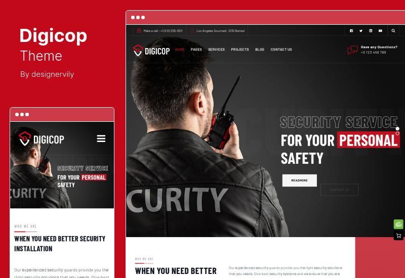 Tema Digicop - Tema WordPress de segurança e CCTV