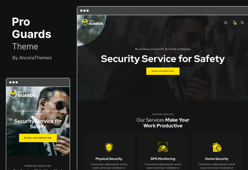 ProGuards 主題 - 安全衛士和安全 WordPress 主題