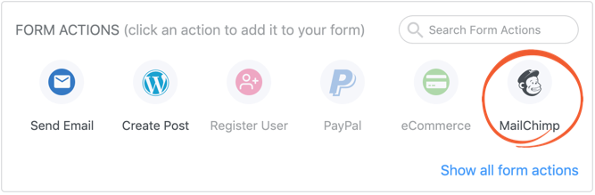 แบบฟอร์มที่น่าเกรงขามมาพร้อมกับโปรแกรมเสริม Mailchimp เพื่อให้ทุกอย่างง่ายขึ้น