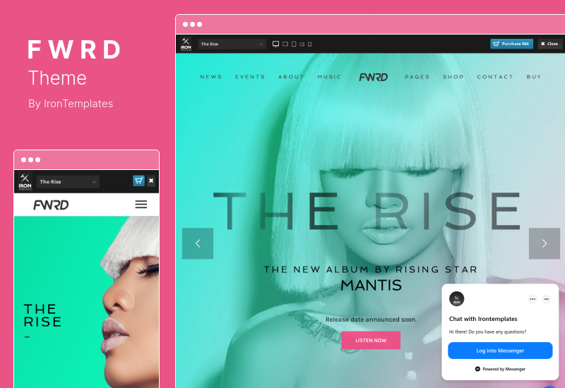 FWRD Theme - موضوع فرقة موسيقية وموسيقي وورد