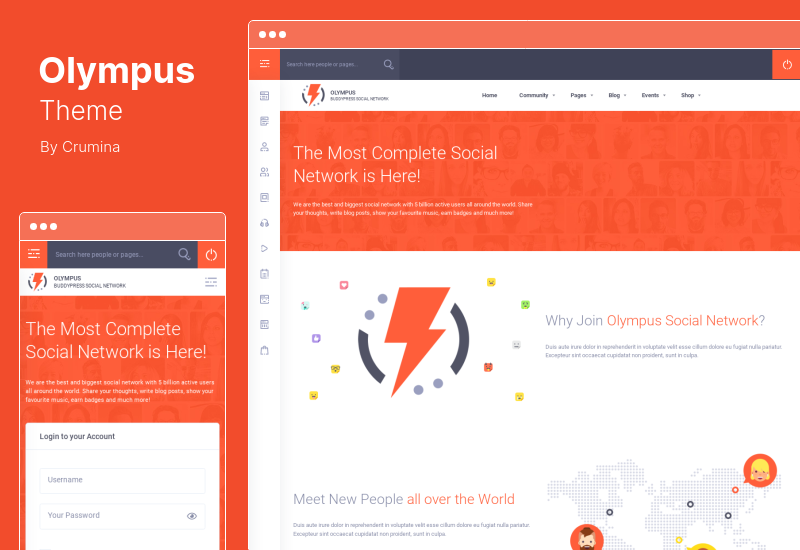Tema Olympus - Tema WordPress de Redes Sociais