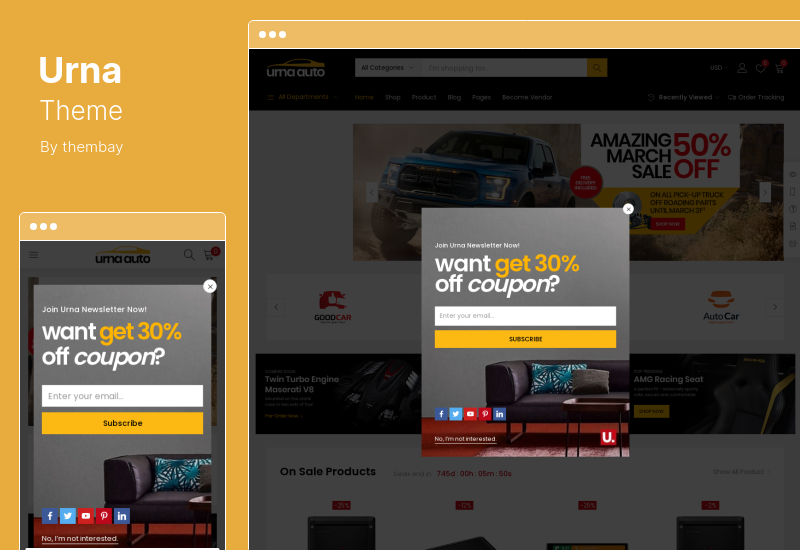 Urna Theme - موضوع WooCommerce WordPress الكل في واحد