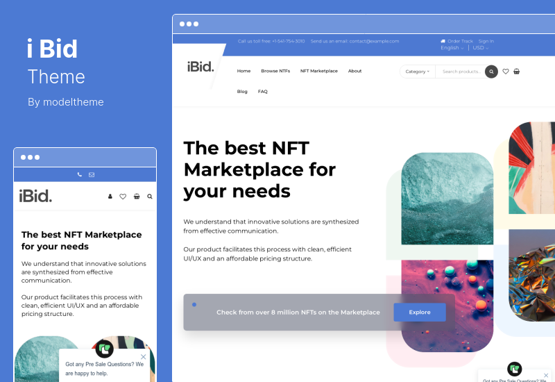 موضوع iBid - موضوع WooCommerce للمزادات متعددة البائعين