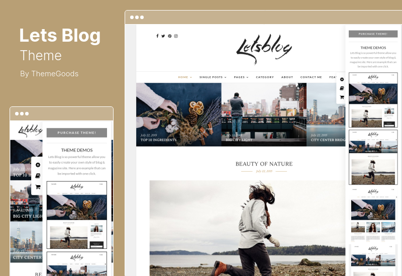 Lets Blog Theme - سمة مدونة ووردبريس