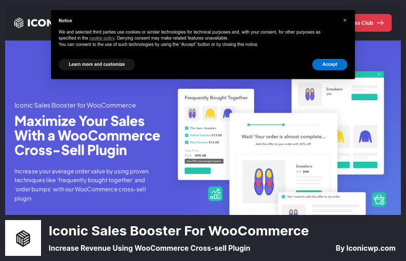 Iconic Sales Booster für das WooCommerce-Plugin - Steigern Sie den Umsatz mit dem WooCommerce-Cross-Selling-Plugin