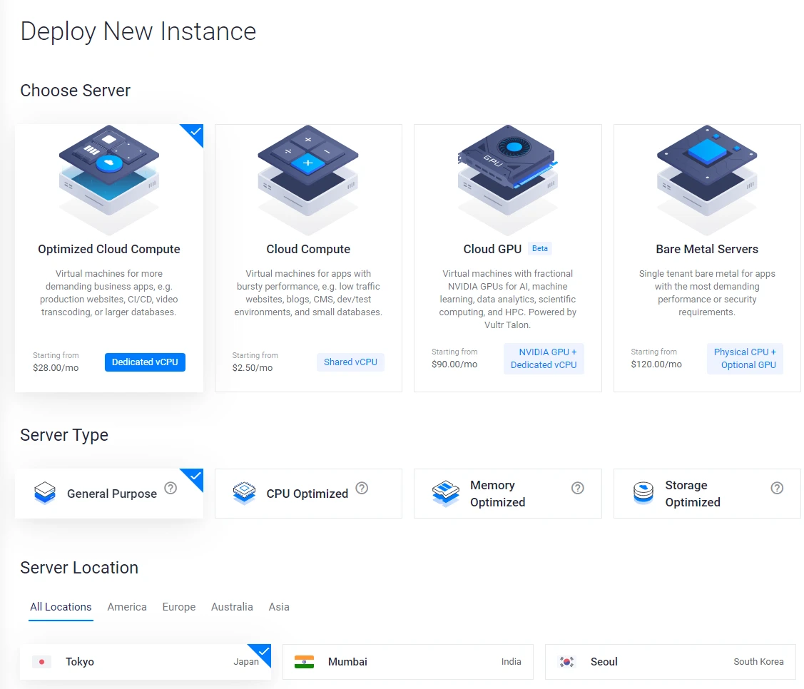 Einrichten eines neuen Cloud-Hosting-Servers