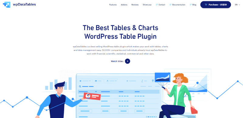 Gutenberg Blokları ile En İyi 5 WordPress Tablo Eklentisi 3 wpDataTables
