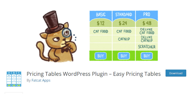 Gutenberg Blokları ile En İyi 5 WordPress Tablo Eklentisi 5 Easy Pricing Tables