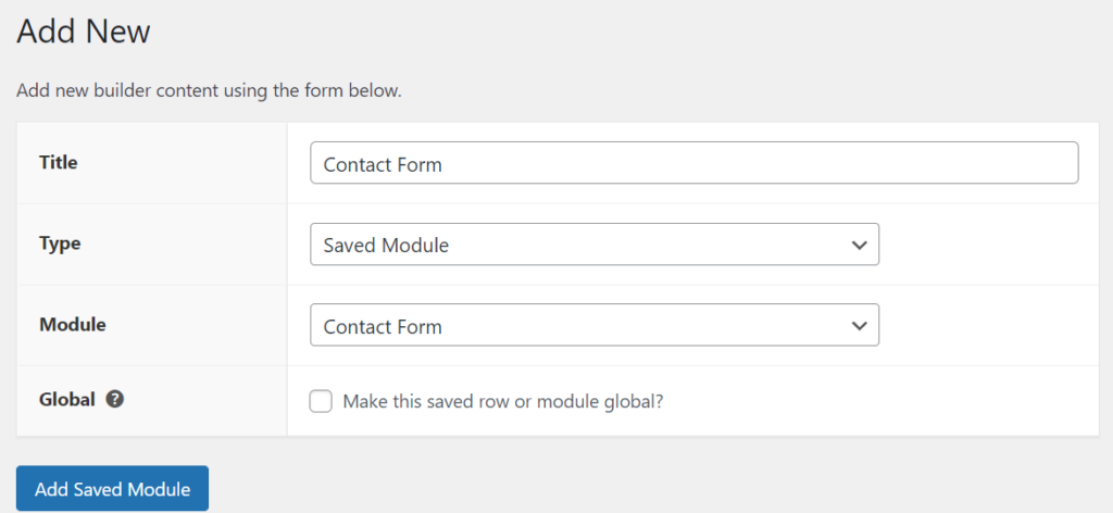 Adăugarea unui modul salvat la Beaver Builder.