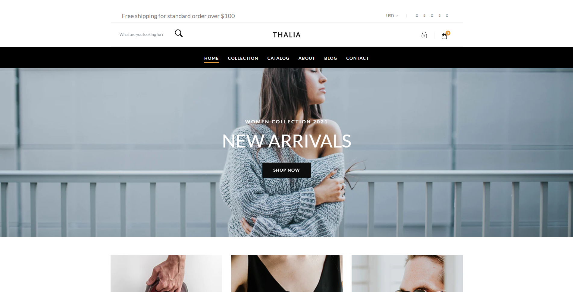 Thalia - darmowe motywy Shopify