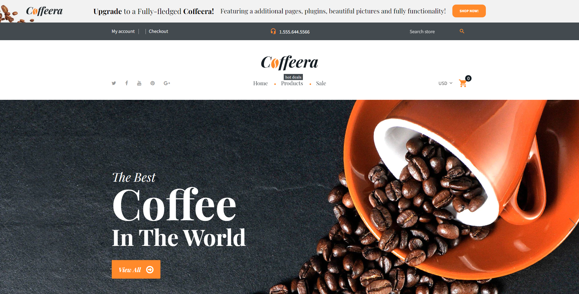 Coffeera - darmowe motywy Shopify