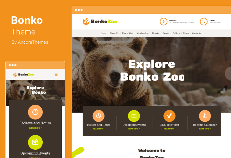 Bonko Theme — тема WordPress для сафари и зоопарка