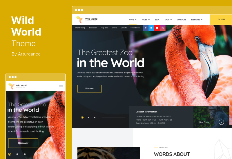 WildWorld Theme — некоммерческая и экологическая тема WordPress