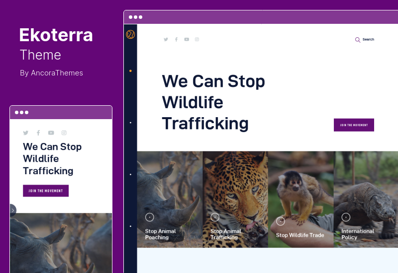 Тема Ekoterra — тема WordPress для социальной активности, некоммерческой деятельности и экологии