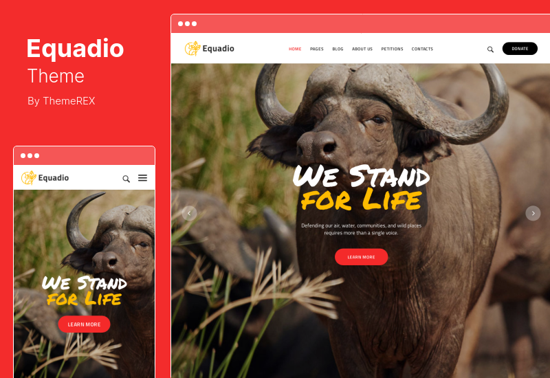 Equadio Theme — некоммерческая и экологическая тема WordPress