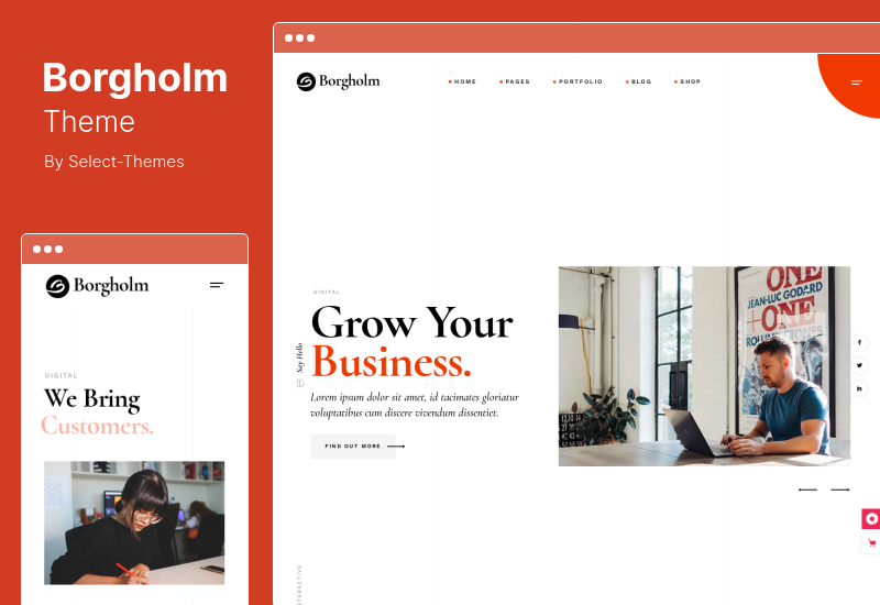 Borgholm Theme - тема WordPress для маркетингового агентства