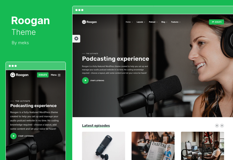 Roogan Theme — тема WordPress для подкастов