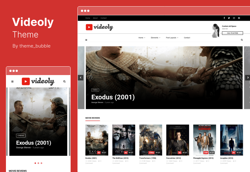 Videoly Theme - Тема WordPress для видео
