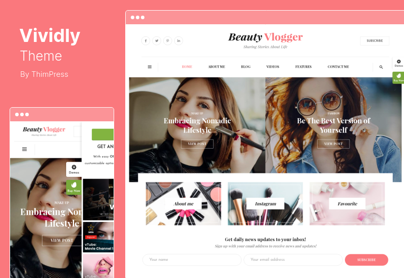 Vividly Theme - Тема WordPress для видеоблога