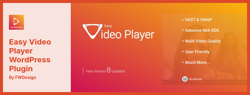 Easy Video Player WordPress Plugin - Un plug-in puternic responsive Video Player pentru WordPress și WooCommerce