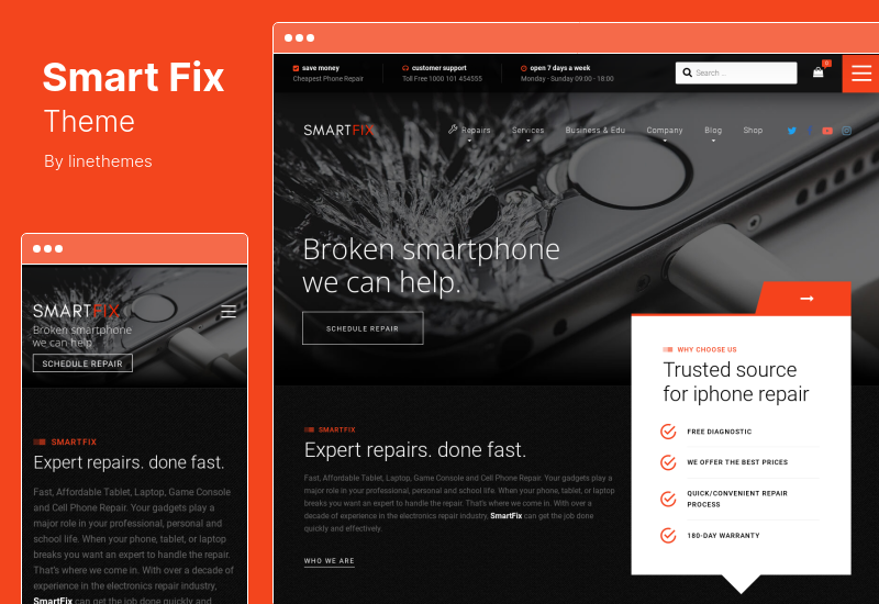 SmartFix Theme - Das WordPress-Thema für Technologiereparaturdienste