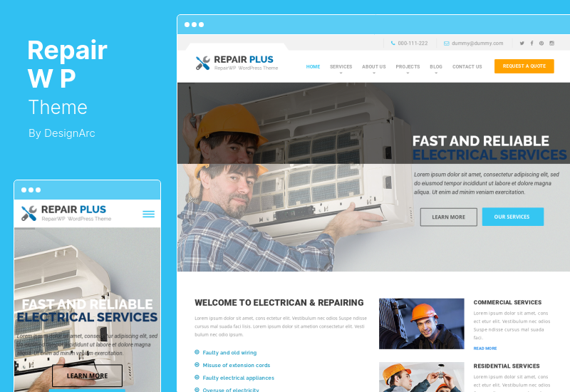 RepairWP Theme - Elektronik, Mobile & Computer reparieren WordPress Theme